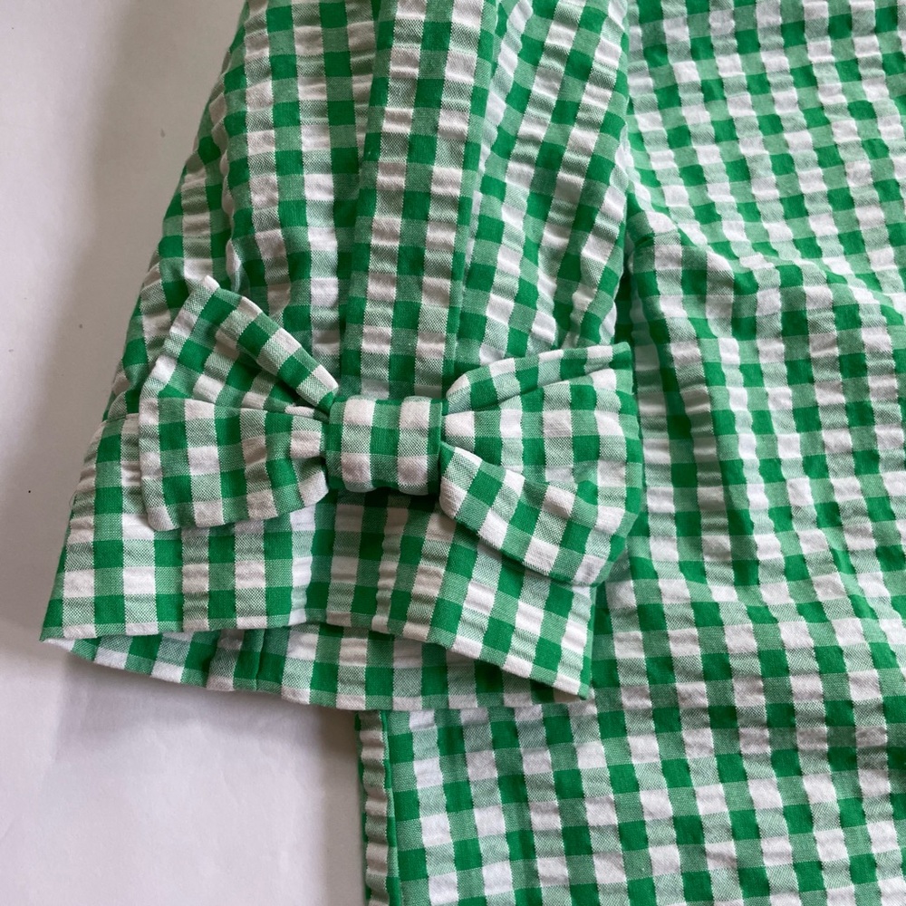 crown & ivy Green and White Gingham Mini Dress - Picture 3 of 5